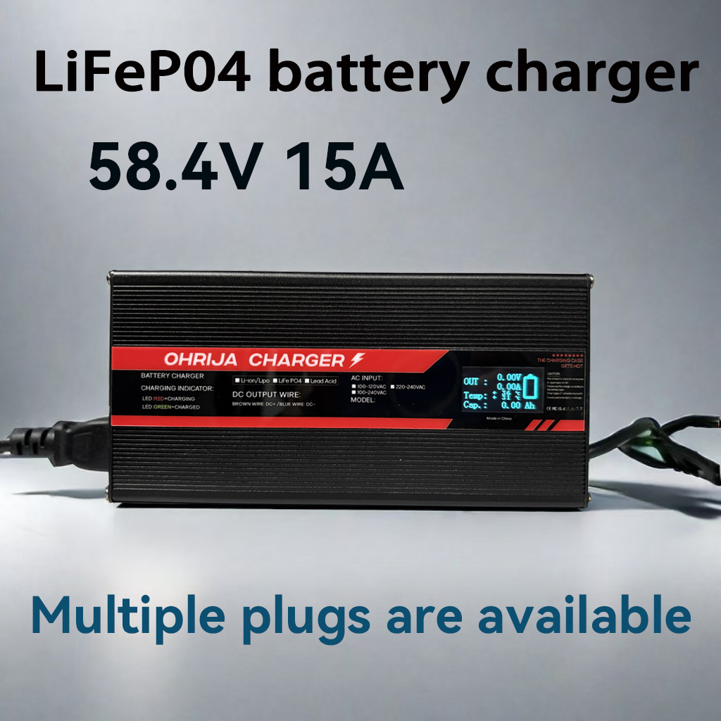 84V 20A Smart Charger - OHRIJA 58,4V 15A Hochleistungs-Schnellladegerät für 16S