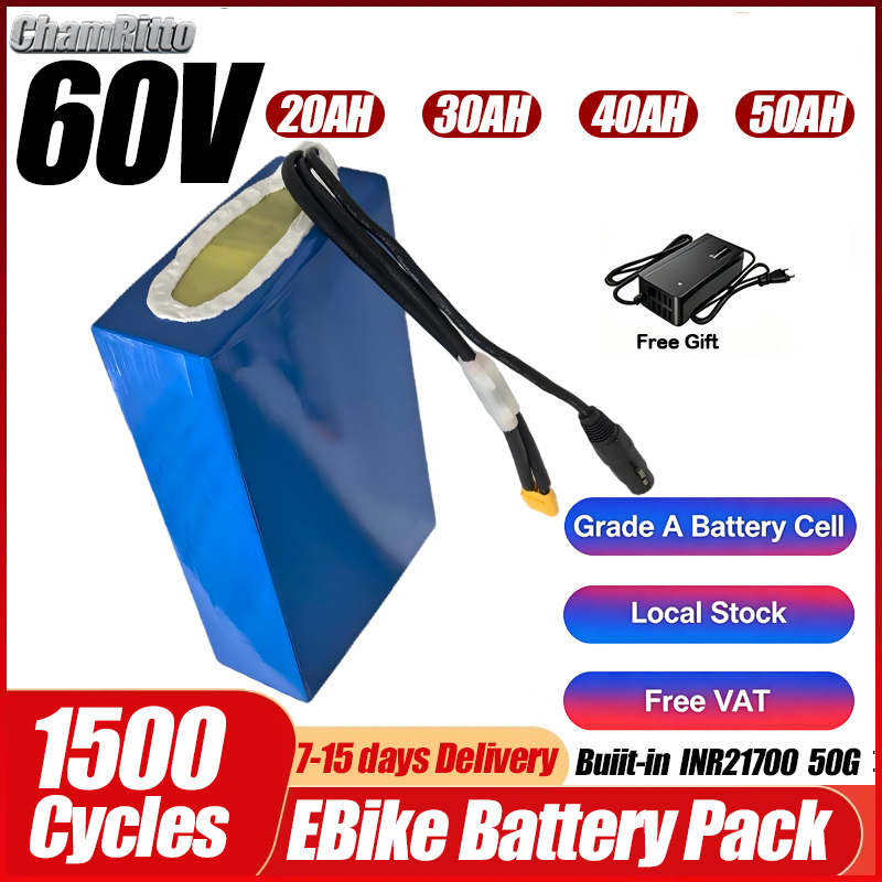 60V 50Ah Electric Scooter Battery - 60V 1500W Elektrofahrrad 20ah 25ah 30ah