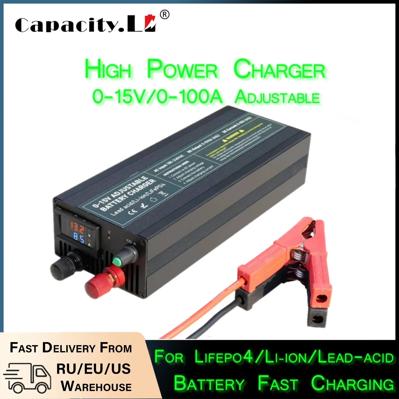60A100A CC CV Einstellbares Ba – 84V 20A Smart Charger Bewertung und Preis
