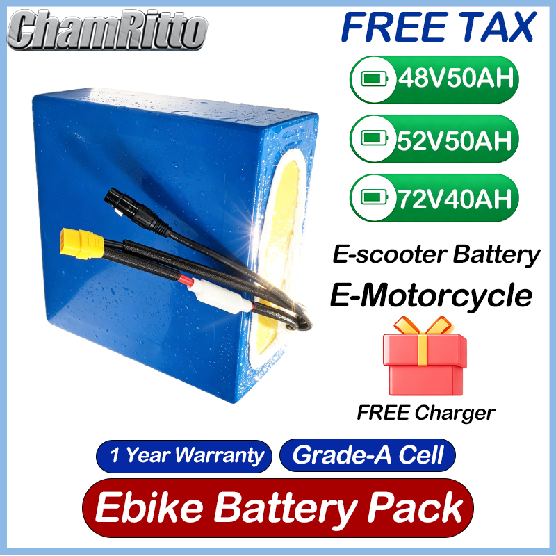 48V 52V 30Ah 50Ah E-Bike Elekt – 60V 50Ah Electric Scooter Battery Bewertung und Preis