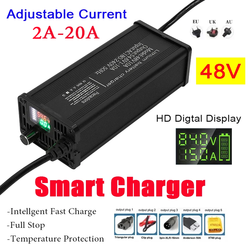 48V Aluminiumgehäuse Einstellb – 84V 20A Smart Charger Bewertung und Preis
