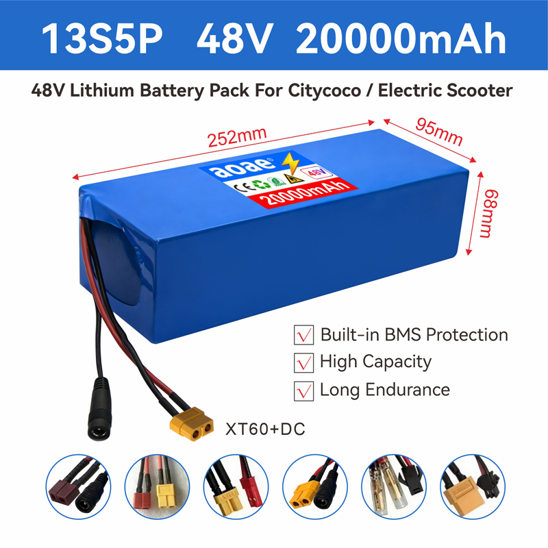 48V Elektroroller-Akku 13S5P 2 – 60V 50Ah Electric Scooter Battery Bewertung und Preis