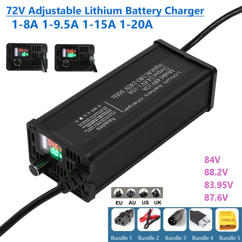 72V einstellbares Lithium-Batt – 72V 15A Fast Charger Bewertung und Preis